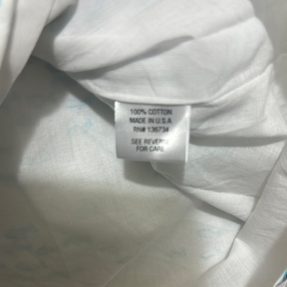 White and Blue Sheath Mini Dress with Flutter Cap Sleeves - Picture 9 of 10